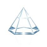 Create a graphic of a clear pyramid to show structural clarity-1 Create a graphic of a clear pyramid to show structural clarity-1