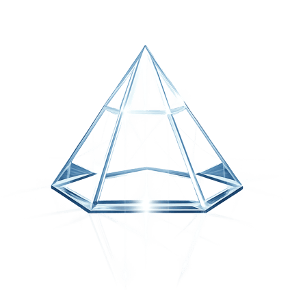 Create a graphic of a clear pyramid to show structural clarity-1 Create a graphic of a clear pyramid to show structural clarity-1