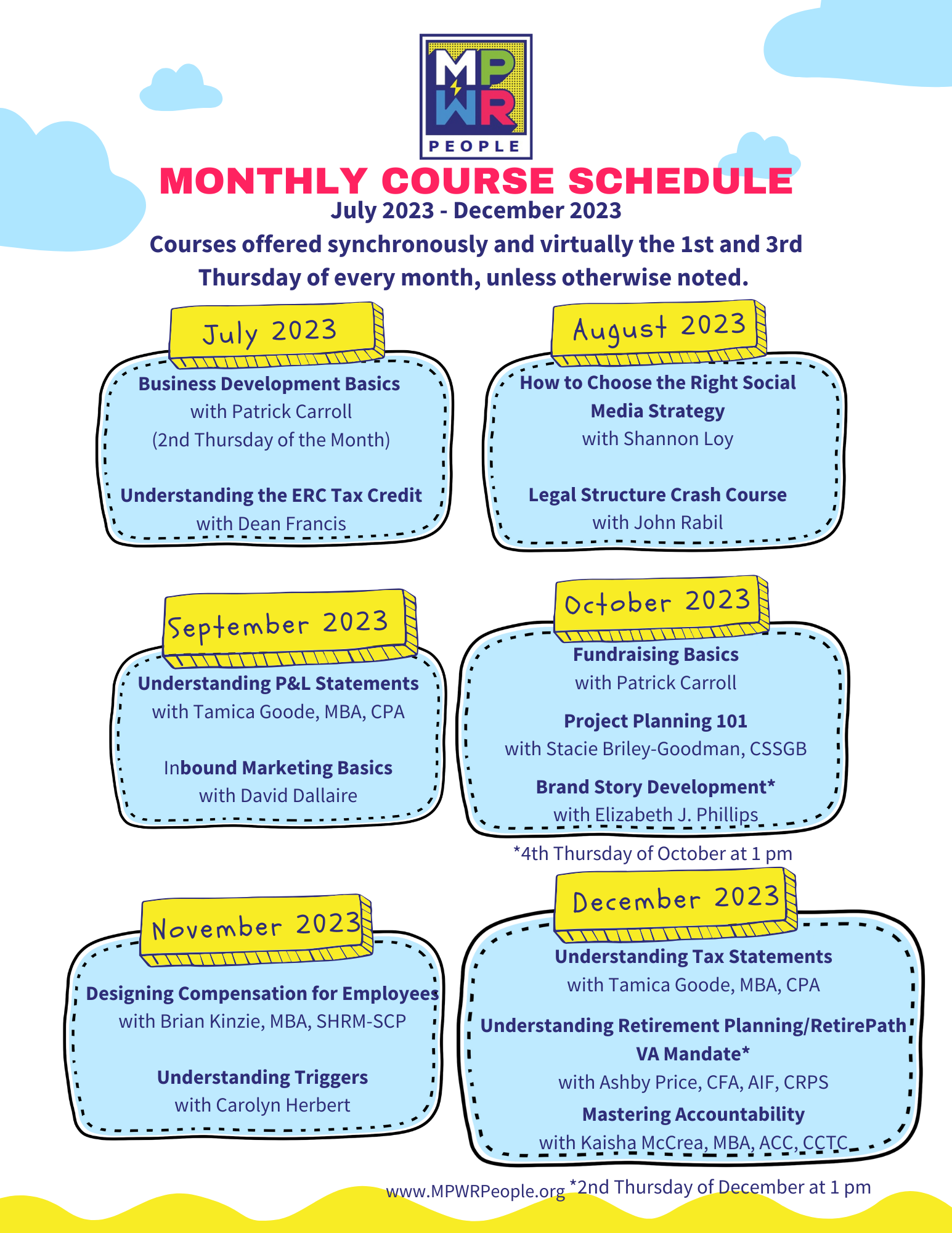 MPWRPeople Course Schedule.10.20.2023.page 1 MPWRPeople Course Schedule.10.20.2023.page 1